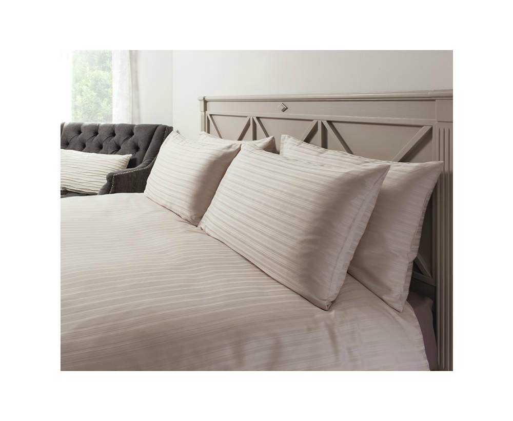 Gallery Home Strada Taupe Beige Double Size Duvet Cover Bedding
