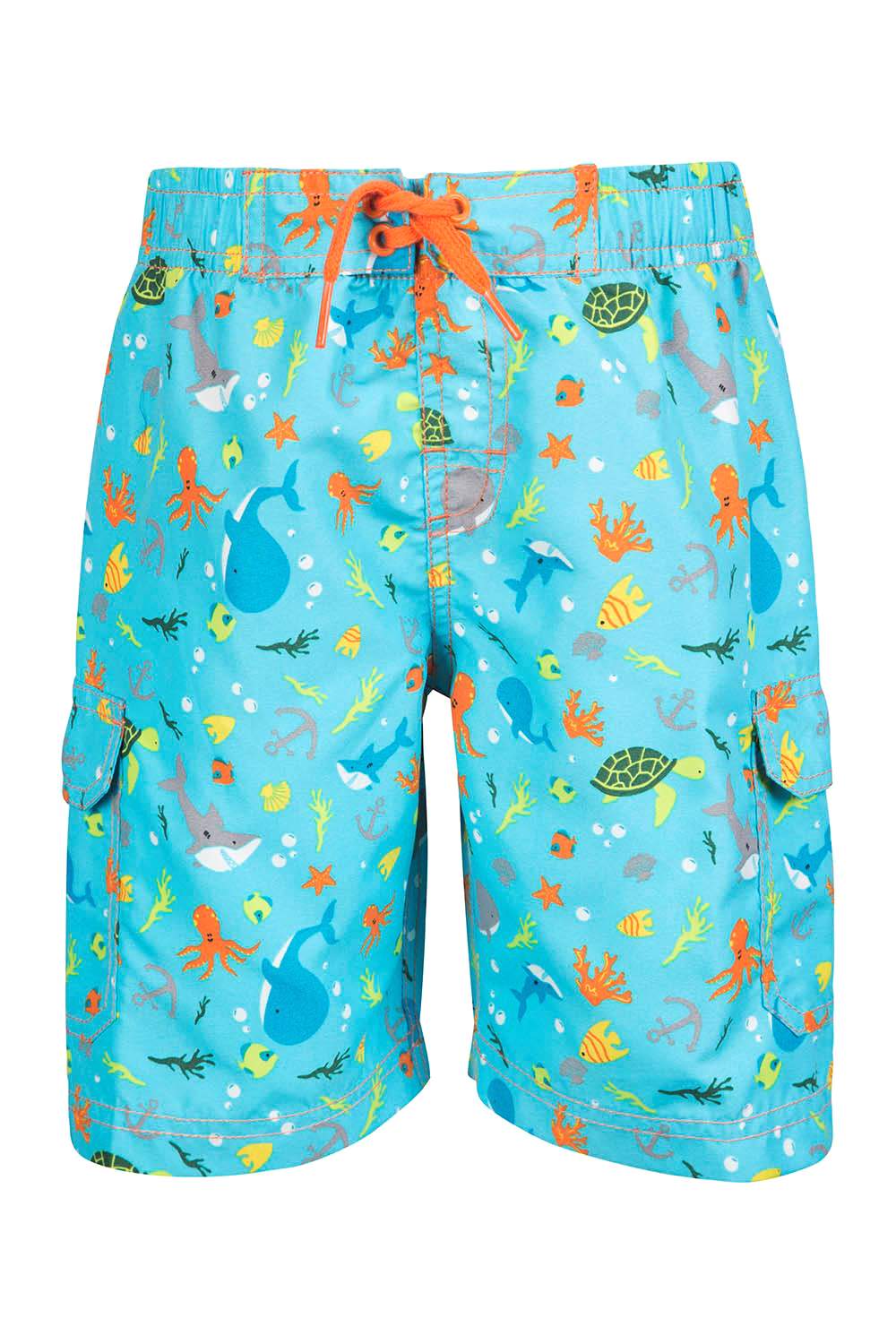 Mountain Warehouse Patterned Boys Boardshorts Kids Swim Shorts
