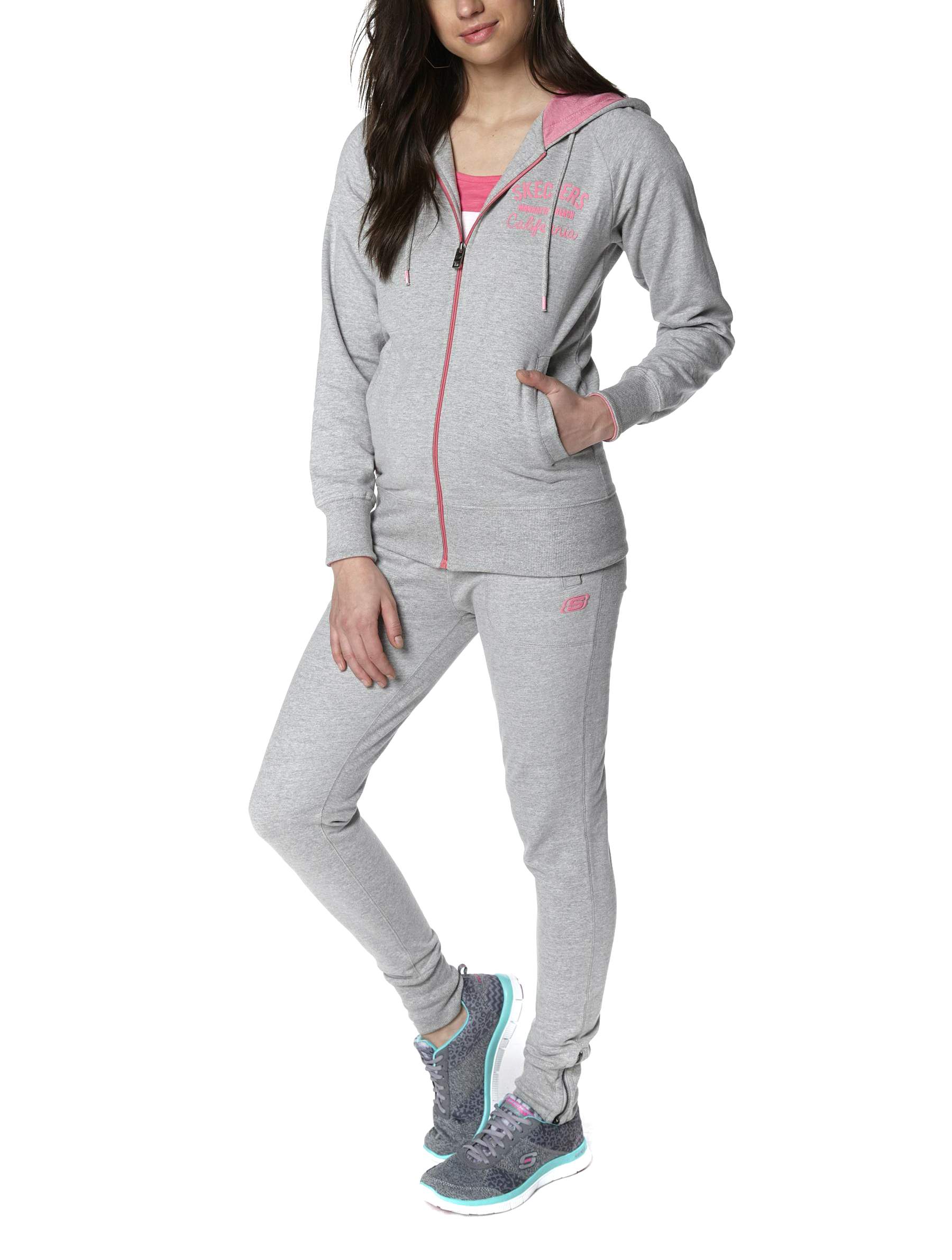 skechers sweatshirts womens grey