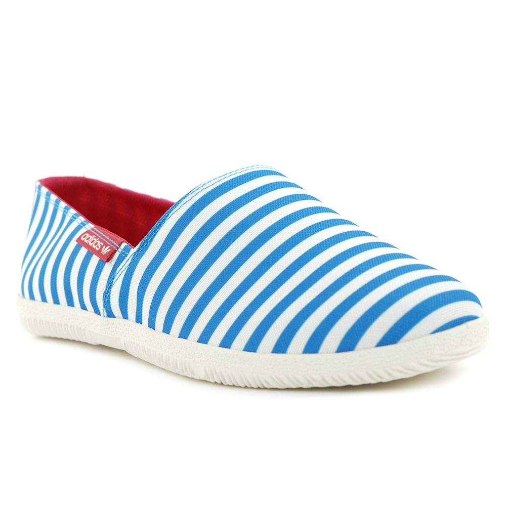 blue and white espadrilles