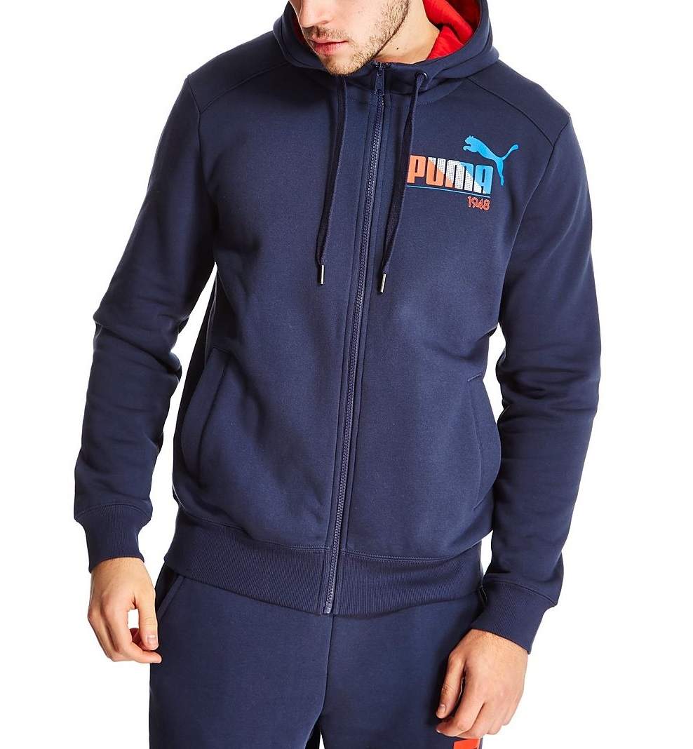 blue puma zip hoodie