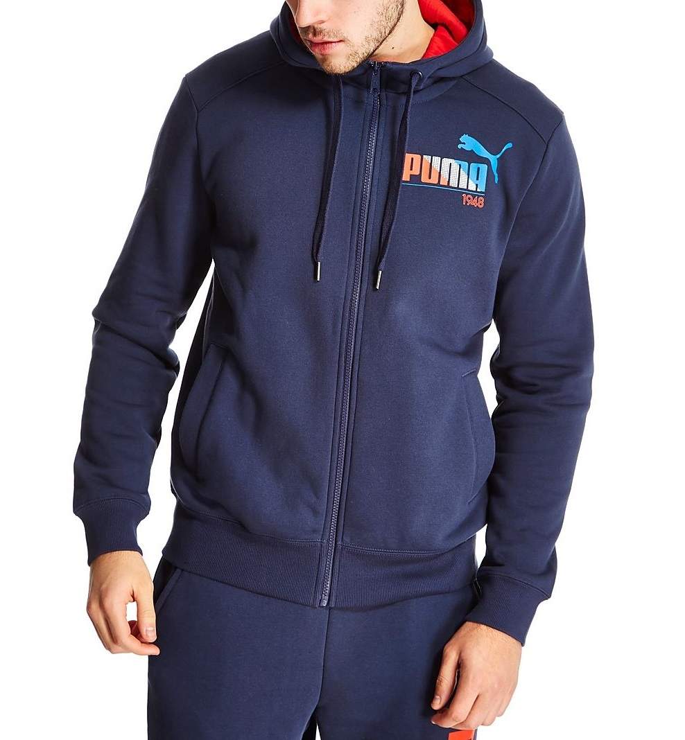 puma mens hoodie full zip