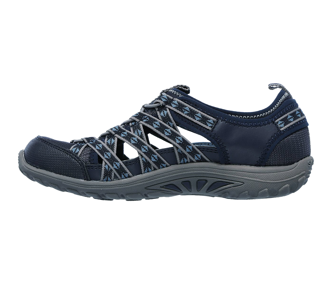 navy skechers trainers