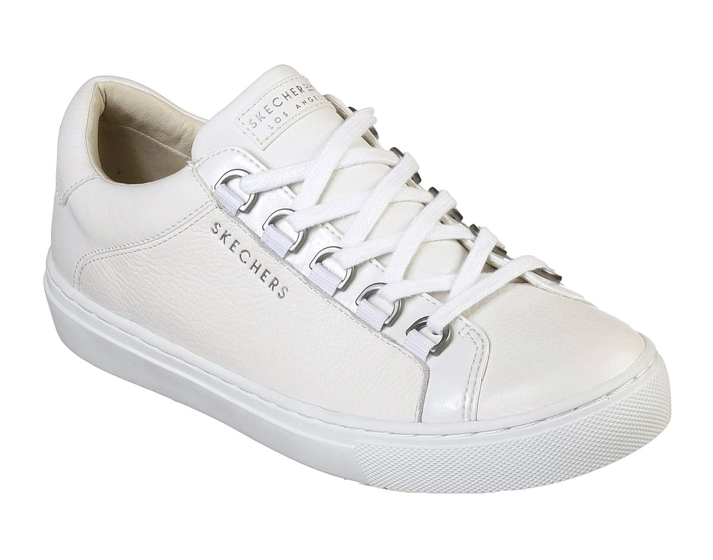 skechers street glitter star leather trainer