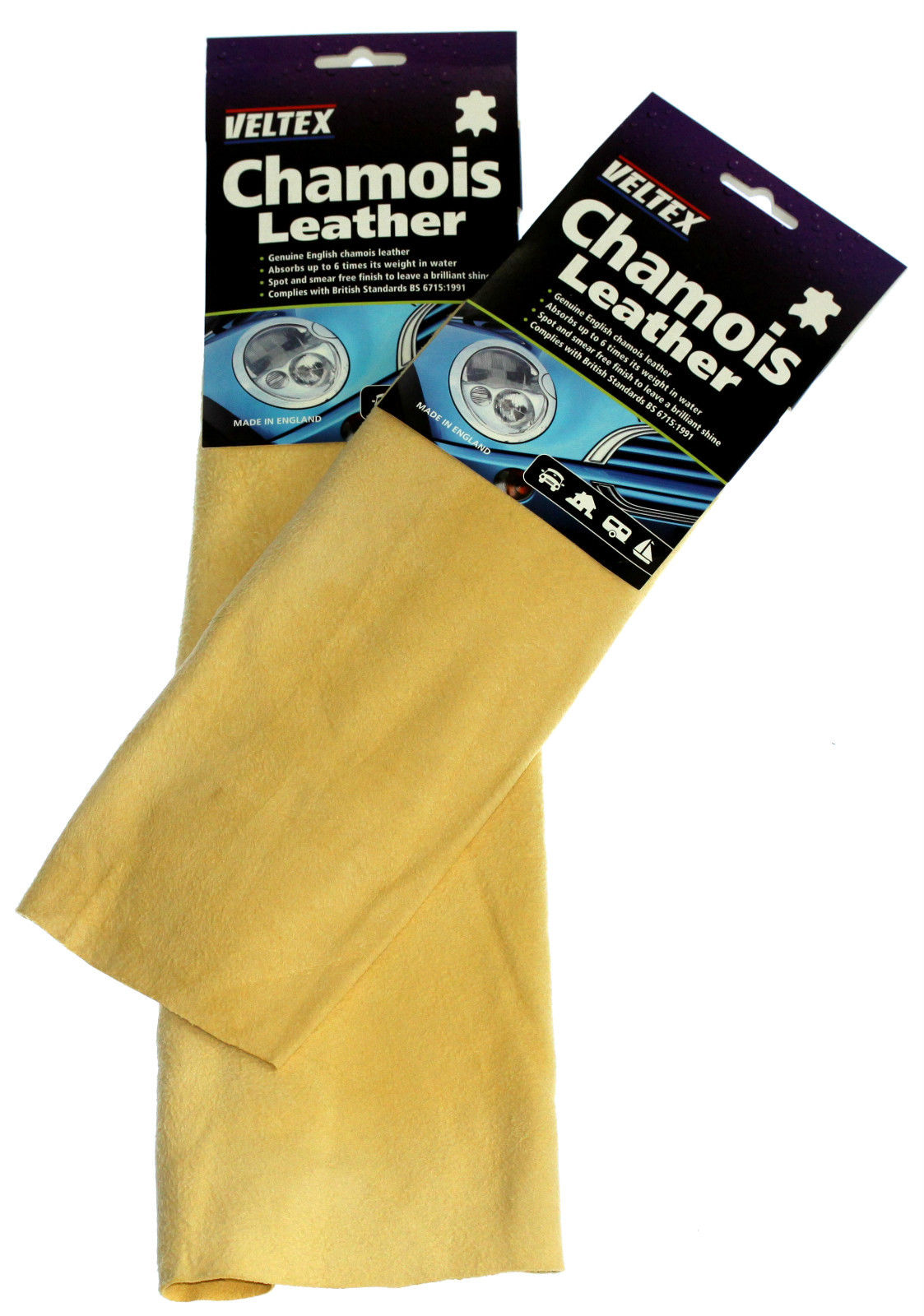Veltex Chamois Leather 5.5 sqft Quality Genuine English Natural