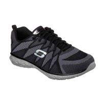 Skechers Mens Black/Charcoal Propulsion Mission Statement Trainers [51435]