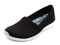 Skechers Womens Black/White Stardust Sure Bet Shoes [22804]