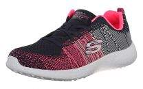 Skechers Girls Charcoal/Pink Burst Ellipse Trainers [12437] - UK 2 EU 35