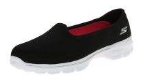 Skechers Womens Black/White Go Walk 3 Insight Flats [13983]