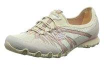 Skechers Womens Natural/Taupe Bikers Hot Ticket Trainers [21159]