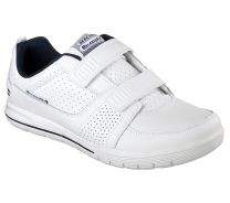 Skechers Mens White/Navy Arcade II Crunch Time Trainers [52138]