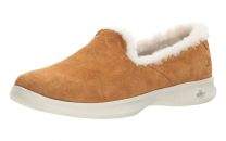 Skechers Womens Chestnut Go Step Lite - Fuzzies Flats [14719]