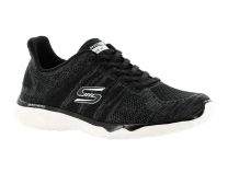 Skechers Womens Black/White Studio Burst - Edgy Trainers [23388] - UK 5 EU 38