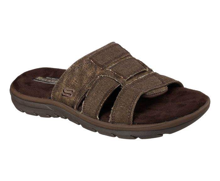 Skechers Mens Brown Relaxed Fit: Supreme Sandals [64135] - UK 5.5 EU 39